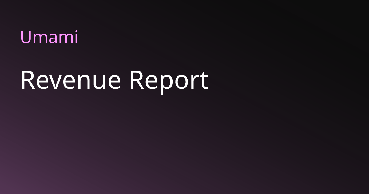Revenue Report